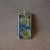 Flower Seller by Diego Rivera, upcycled to hand soldered glass pendant