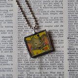 Dumbo the Flying Elephant, vintage illustrations, up-cycled to soldered glass pendant