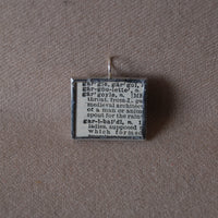 1 Gargoyle, vintage 1930s dictionary illustration, up-cycled to hand soldered glass pendant