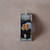 Bar at the Follies Bergere, Edouard Manet, French Impressionism, up-cycled to soldered glass pendant