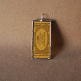 1Vintage carnival ticket, 30 cents, upcycled to soldered glass pendant