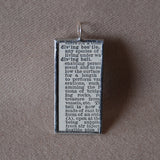 Diving Bell, vintage 1930s dictionary illustration, up-cycled to hand soldered glass pendant