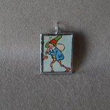 Fairy, Faeries, vintage children's book illustration up-cycled to soldered glass pendant