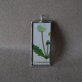 Dandelion, original illustrations from vintage Richard Scarry book, up-cycled to soldered glass pendant