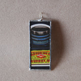 Vintage ink well label illustrations, upcycled to soldered glass pendant