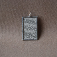 Hot Air Balloon, vintage 1940s dictionary illustration, up-cycled to soldered glass pendant