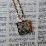 Hot Pepper Gum, Phony Cast, Pranks, vintage 1970s comic book advertisement, upcycled to soldered glass pendant