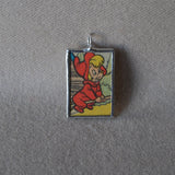 Casper the Friendly Ghost, Wendy the Good Witch, original vintage 1970s comic book illustrations, upcycled to soldered glass pendant