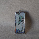 Fairy, Elf, Faeries, vintage children's book illustration up-cycled to soldered glass pendant