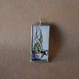 1Roy Lichtenstein, Pop Art, upcycled to hand soldered glass pendant