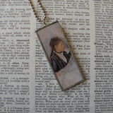 Berthe Morisot, The Cradle, French impressionist painting, upcycled to hand soldered glass pendant