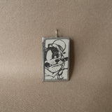 Peg Leg Pete, early Goofy, original illustrations from vintage book, up-cycled to soldered glass pendant