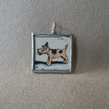 Dog, Old Mother Hubbard, vintage children's book illustration, soldered glass pendant, choice of necklace, bookmark, keychain, bag charm