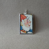 Noddy Elf, vintage children's book illustration, upcycled to soldered glass pendant