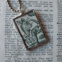 Stuart Little, original illustrations from vintage book, up-cycled to soldered glass pendant